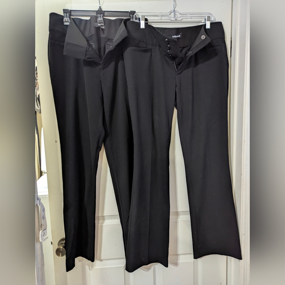 TWO pairs Women's/Juniors Sz13 Black Dress Pants